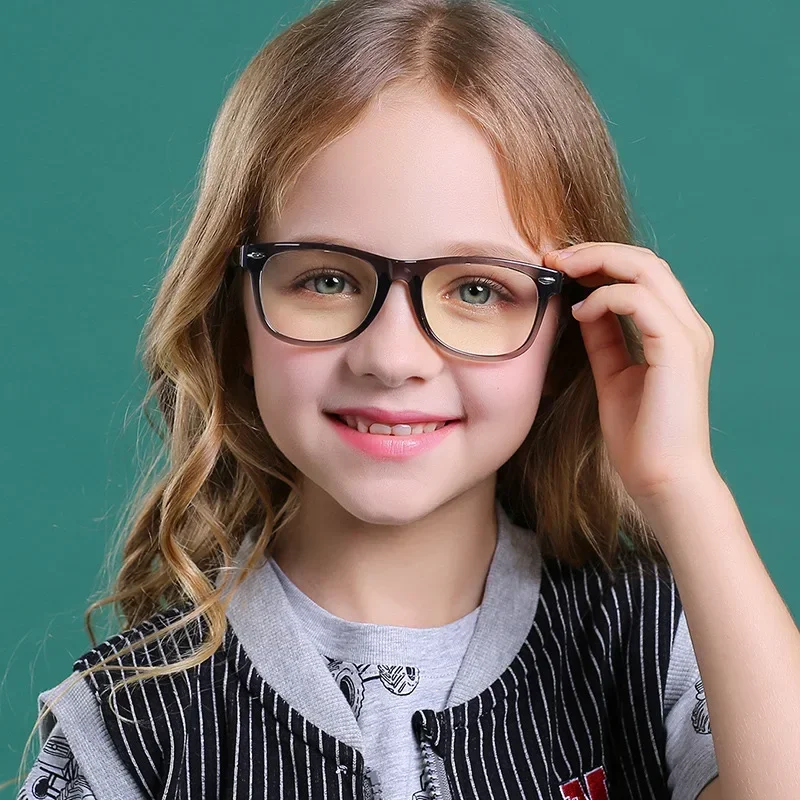 Gafas antiluz azul TR90 para niños, gafas con montura óptica para niños y niñas, gafas con bloqueo transparente para ordenador UV400