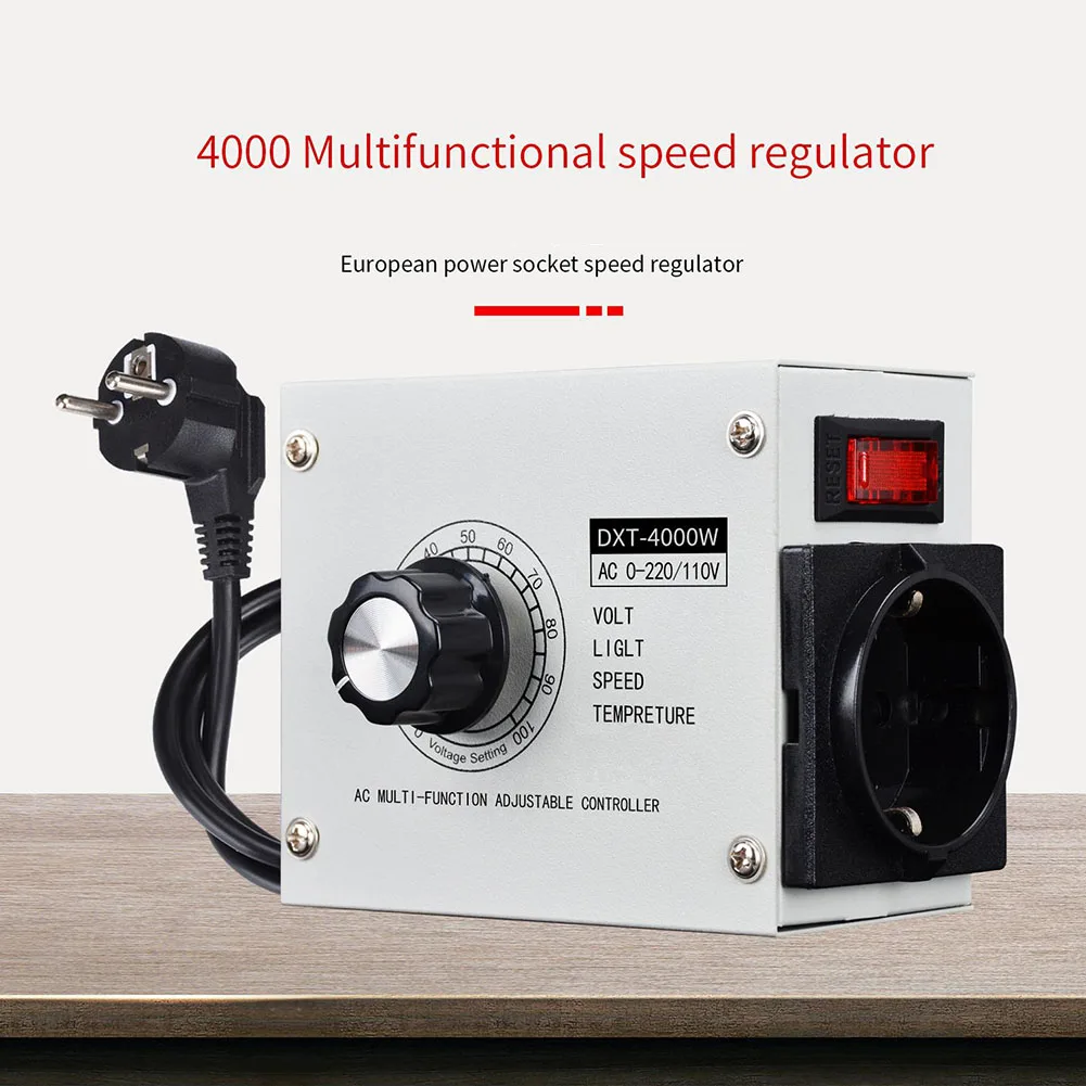 4000W DXT-4000W Adjustable Controller AC110-220V for Resistors, Heating Systems & Fan Temperature Control
