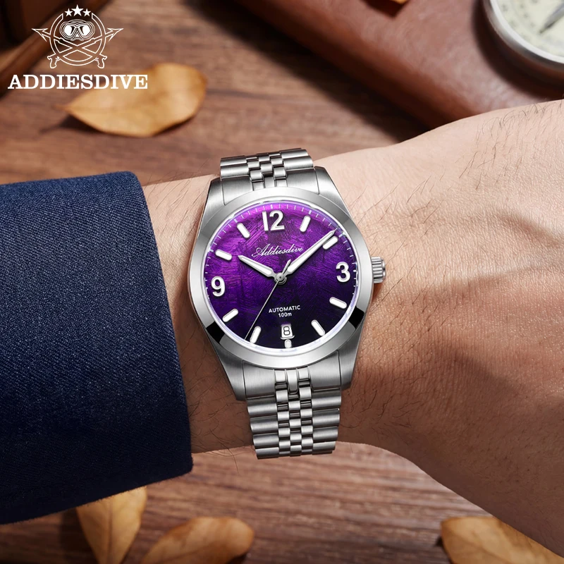 ADDIESDIVE New Automatic Mechanical Watch AD2547 Top Brand Sapphire Glass Men Wristwatch Luminous 100m Waterproof Sports Watches view 6