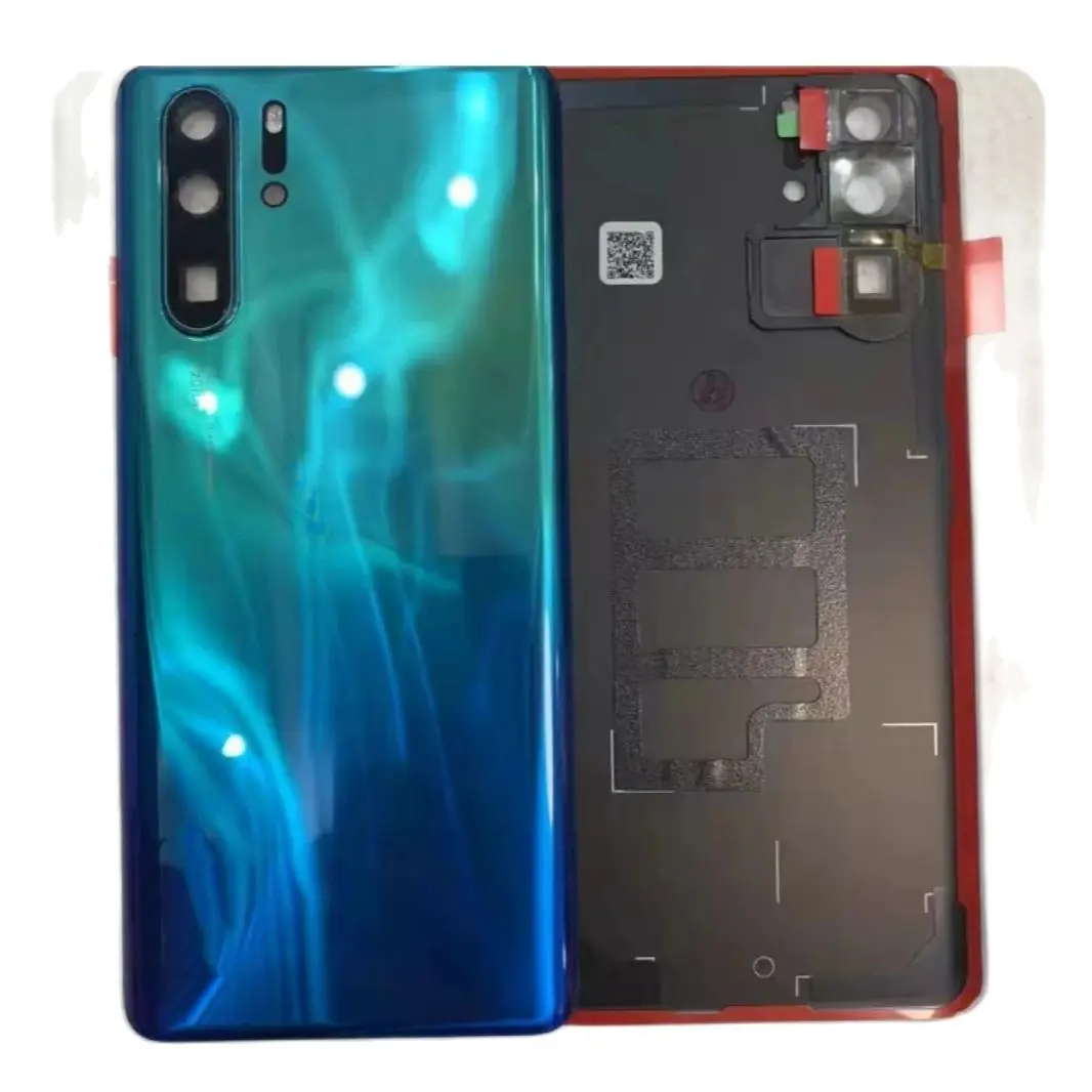 For huawei p30pro battery back cover cell phone case repair parts glass back cover with frame lens