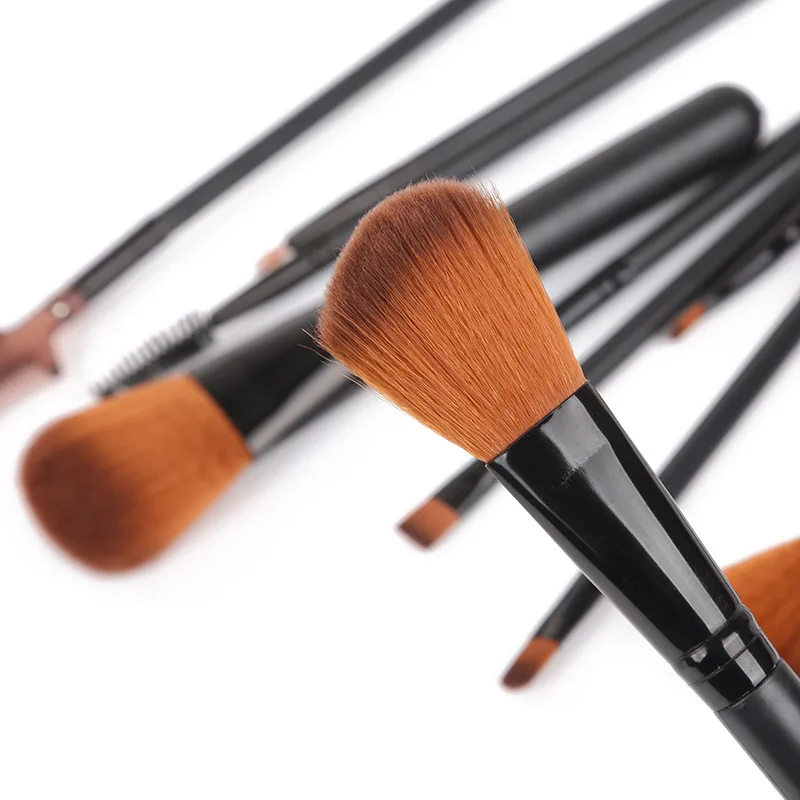 Ensemble de pinceaux de maquillage avec emballage en seau, pinceaux pour fard à paupières, poudre pressée, Blush, Kit d'outils cosmétiques portables, 12 pièces