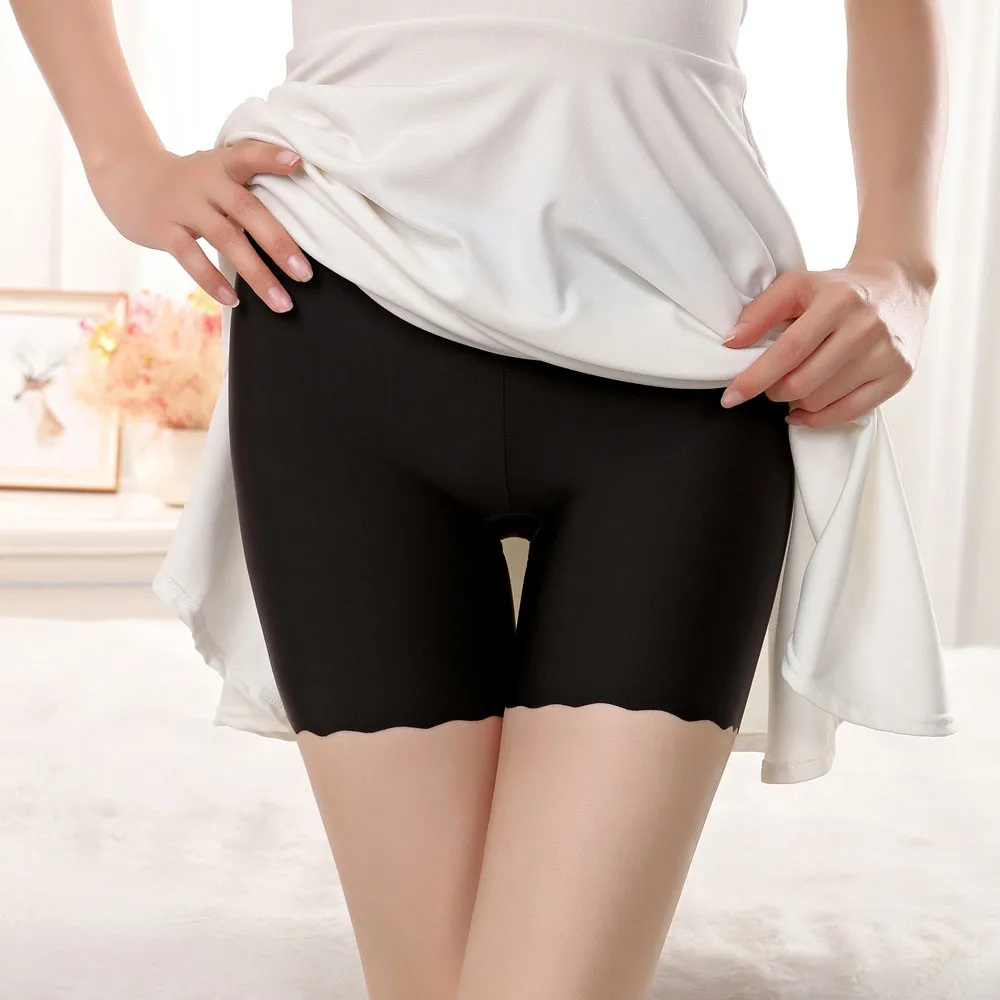 

Women Safety Shorts Sexy Under Skirt Short Pants Soft Seamless Modal Ice Silk Breathable Short Tights Underwear skin friendly