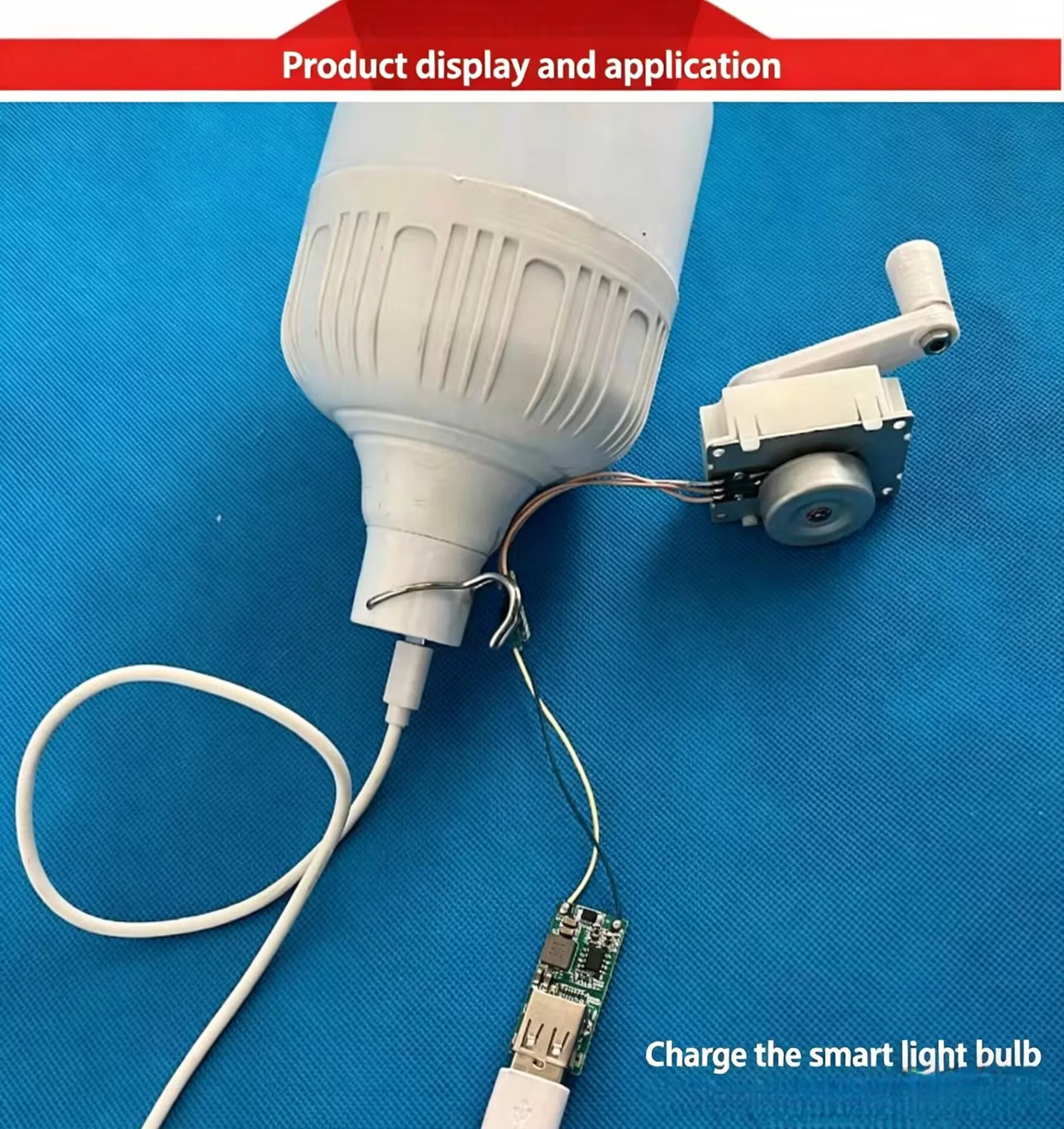 Mini Hand-Cranked Generator, Three-Phase Brushless Motor, DIY Emergency Power Source for Mobile Phone Charging, Outdoor Backup