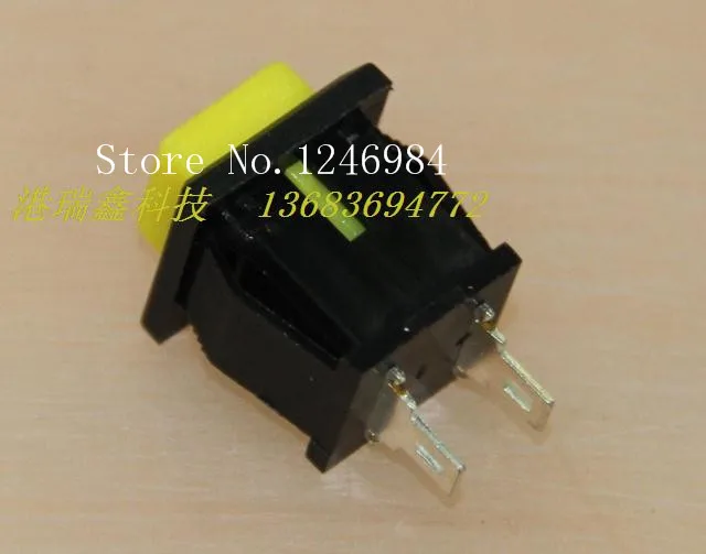 [SA]Electronic switch button switch normally open square no lock button switch reset switch RESET yellow PB307B--100PCS/LOT
