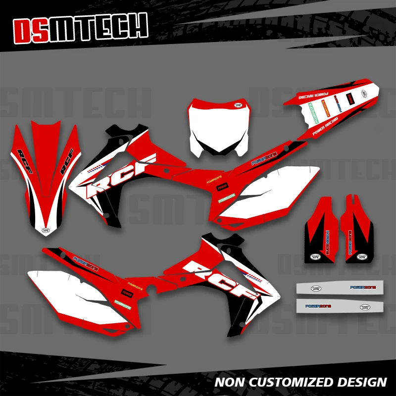 DSMTECH For HONDA CRF250 CRF 250 2014 2015 2016 2017 CRF450 CRF 450 2013 2014 2015 2016 Graphics Decals Stickers Motorcycle 003