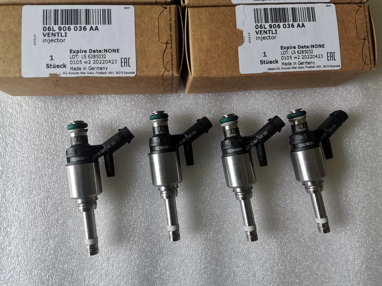 4PCS 06L906036AA 06L906036K Injection Fuel Injector OEM New For AUDI A4 A6 CNCD CYNB 2.0t VW Golf GTI CHHA CHHB Tiiguan MK2