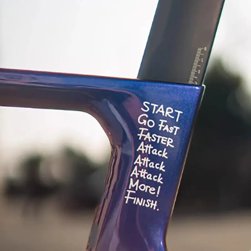 "Go Fast, Attack More" Bicycle Stickers Waterproof DIY Cycling Decals For Road Bike Frame Top Tube - view 4