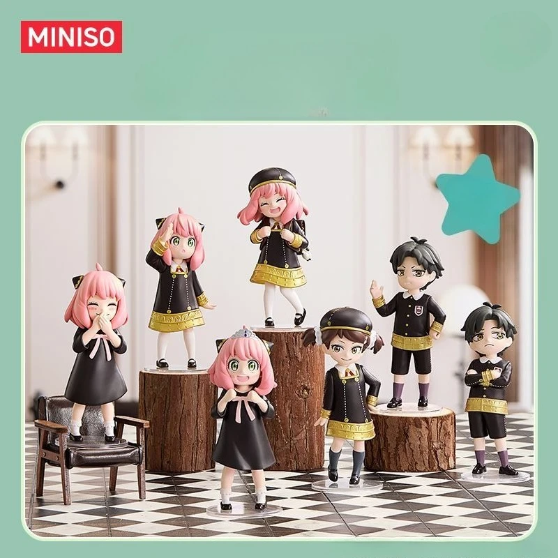 MINISO スパイ×ファミリー ブラインドボックス フィギュア - アーニャ フィギュア かわいい飾り 誕生日プレゼントに最適