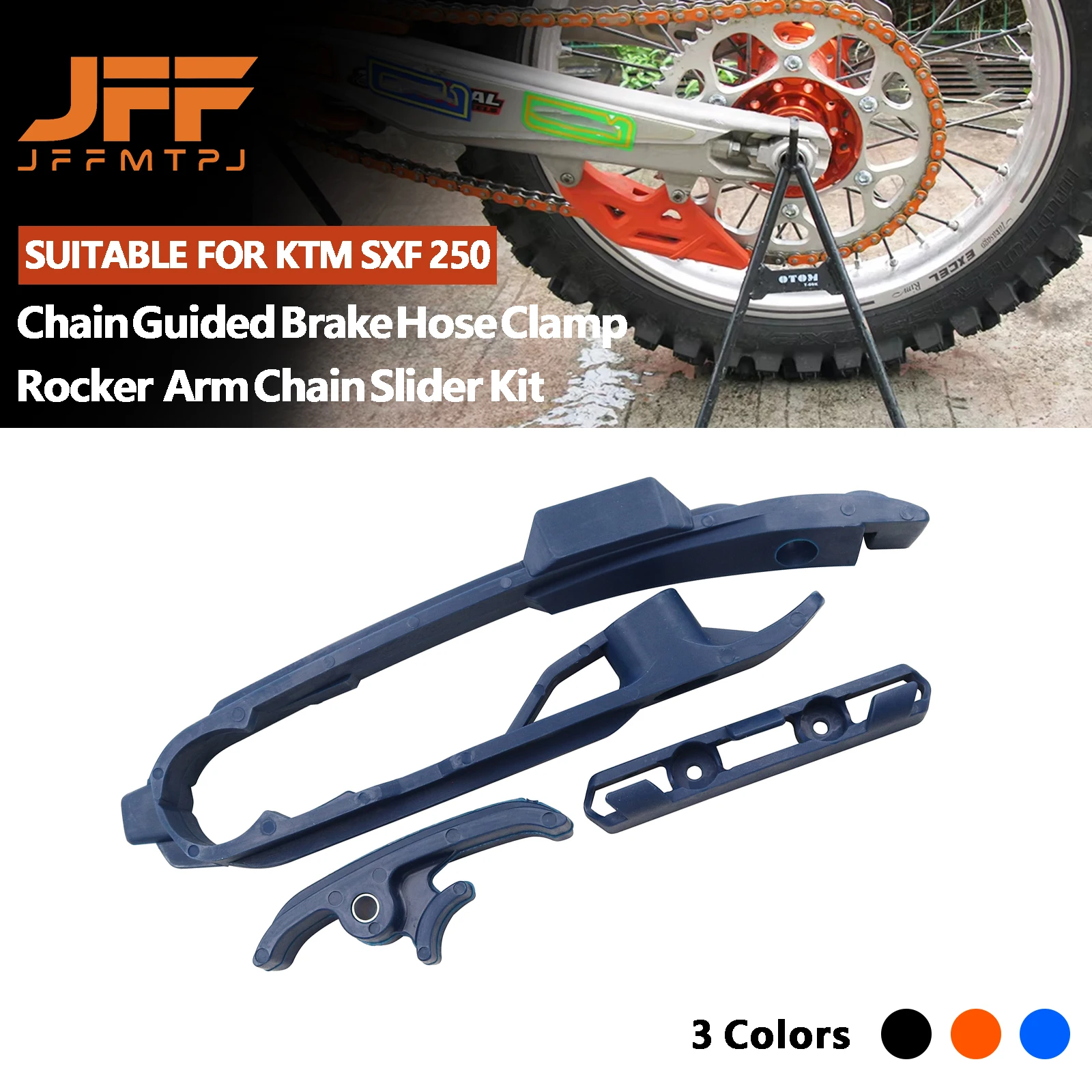 Motorcycle Swingarm Chain Slider Kit Chain Guide Brake Hose Clamp For KTM SXF250 XSF450 Factory Edition SXF350 450SMR 690ENDURO
