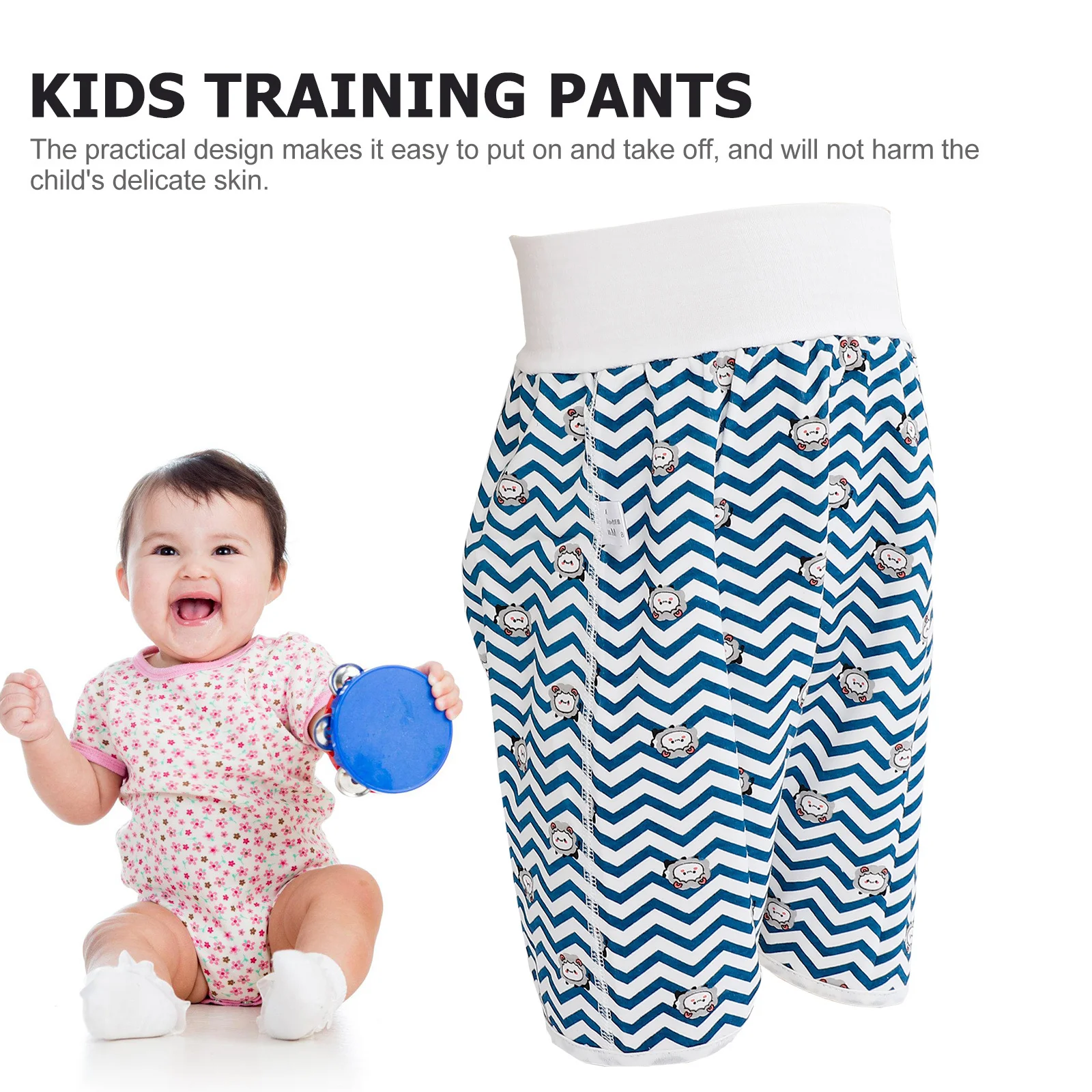 1 قطعة سروال حفاضات مريح لنوم الطفل للأطفال تصميم مرن متنوع السراويل تنورة حفاضات #3