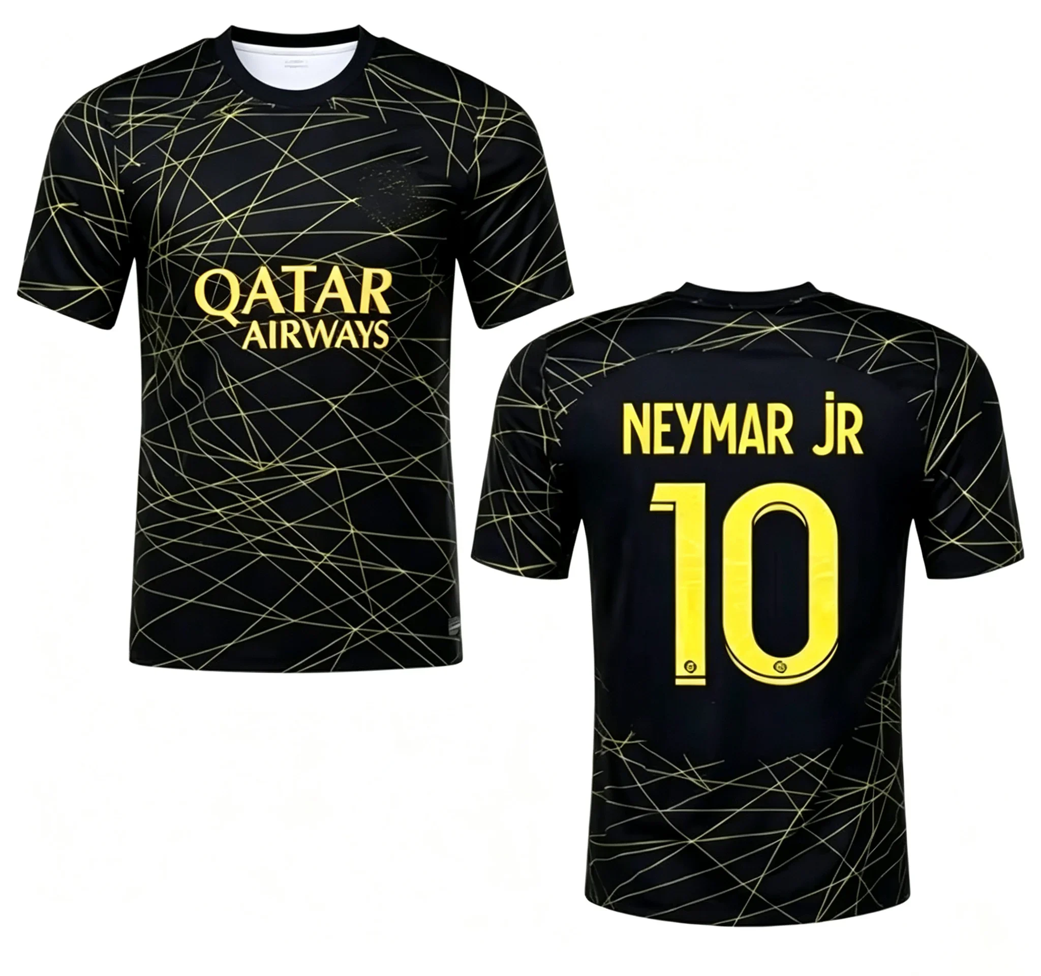 Paris Saint Germain Men's Football Jersey, Neymar Size 10 Football T-Shirt 3D Breathable Quick-drying Training Suit Kids Clothes