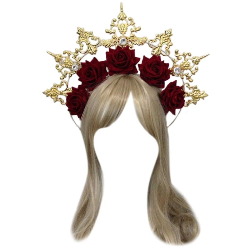 Cosplay Angel Aureole Shape Hair Hoop Cute Christmas Halloween Hair Holder Baroque Party Costume Headband for Children Dropship