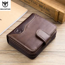 BULLCAPTAIN Man Bag Classic Style Wallet Genuine Leather Men Wallets Short Male Purse Card Holder Wallet Men Fashion