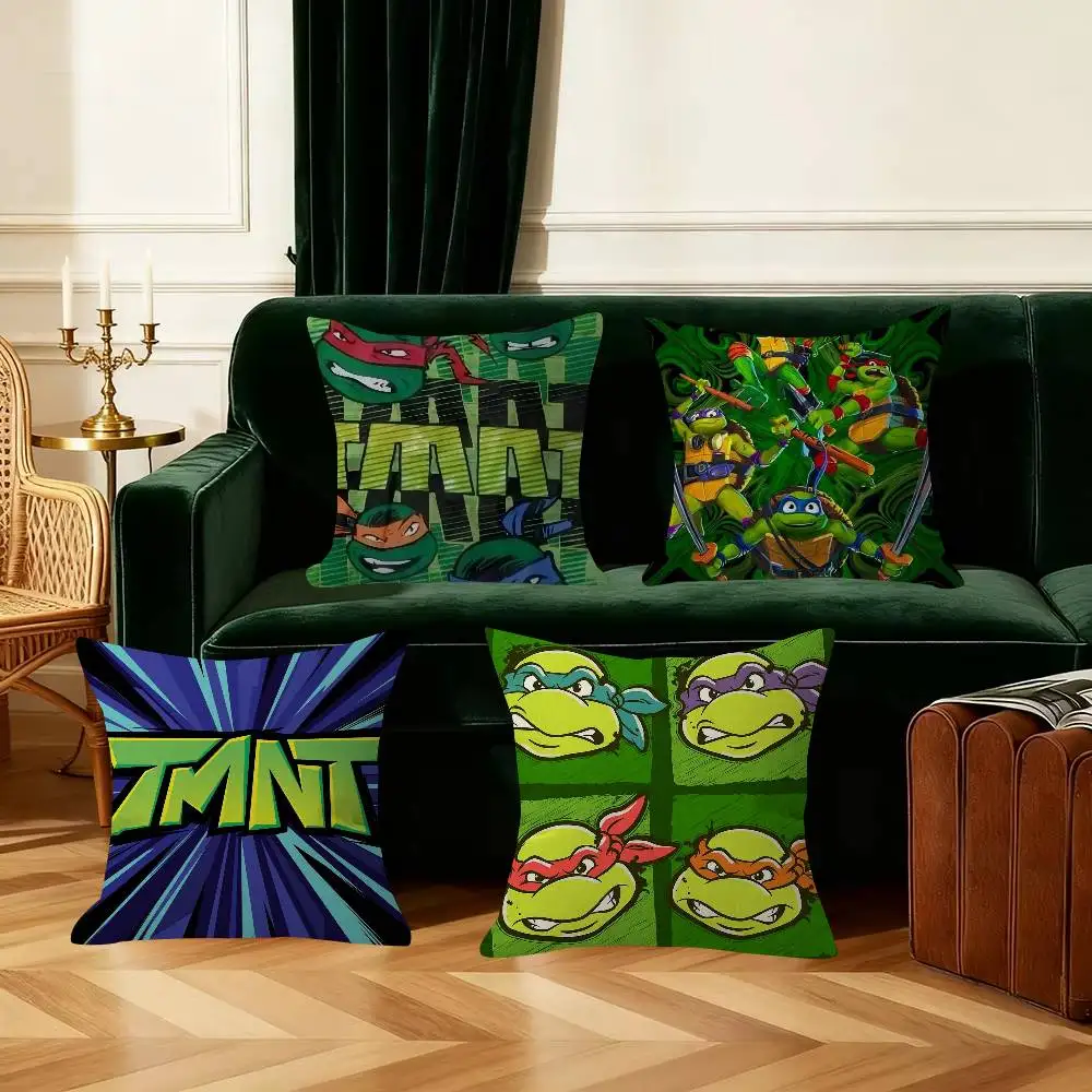 TMNT  Turtles  Trendy-style decorative throw pillow cover insert not included fauxembroidery design T-Teenage Mutant Ninja