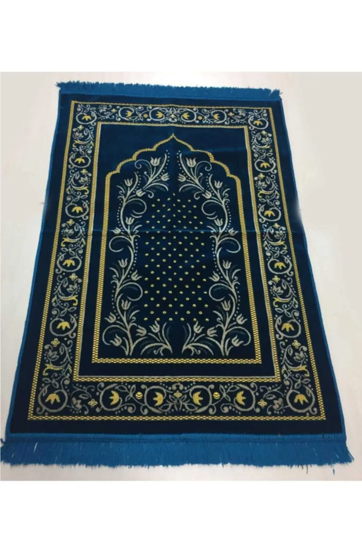 

DOLBOVI velvet prayer prayer Rug luxury-blue Meditation Rug