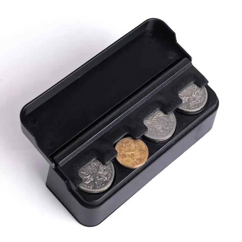 Auto-Münzbox, kleine Aufbewahrung für Zuhause, doppelt verwendbare Wechselgeldbox, kreative Münzbörse, Euro-Spender, Etui, Geldbörsenhalter, Geldkassette – Detail 5