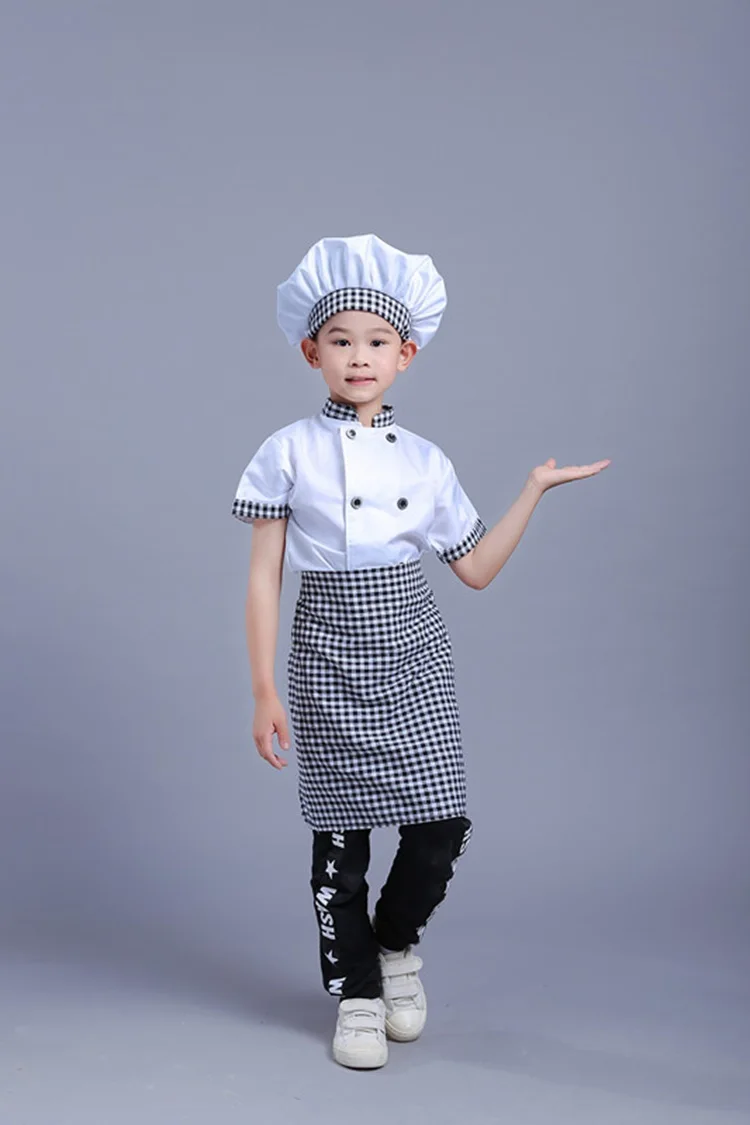 Bambini Professional Chef Cosplay White uniform Costume Halloween Carnival Party per Kid kitchen