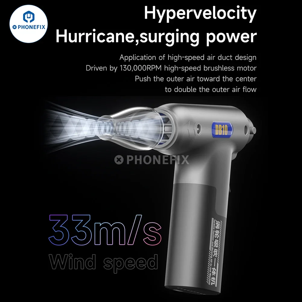 MECHANIC DB10 Turbo Suction Blowing Integrated Machine Turbo Fan Handheld Air Blower Dust Removal Mobile Phone Cleaning Tool