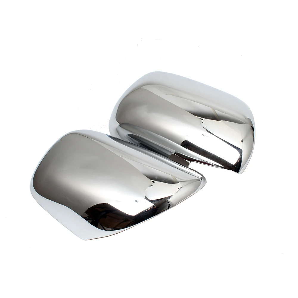 DOOR SIDE WING MIRROR CHROME COVER REAR For Toyota Land Cruiser Prado120 2003-2009 Chrome Side Mirror Cover Caps Shell Case