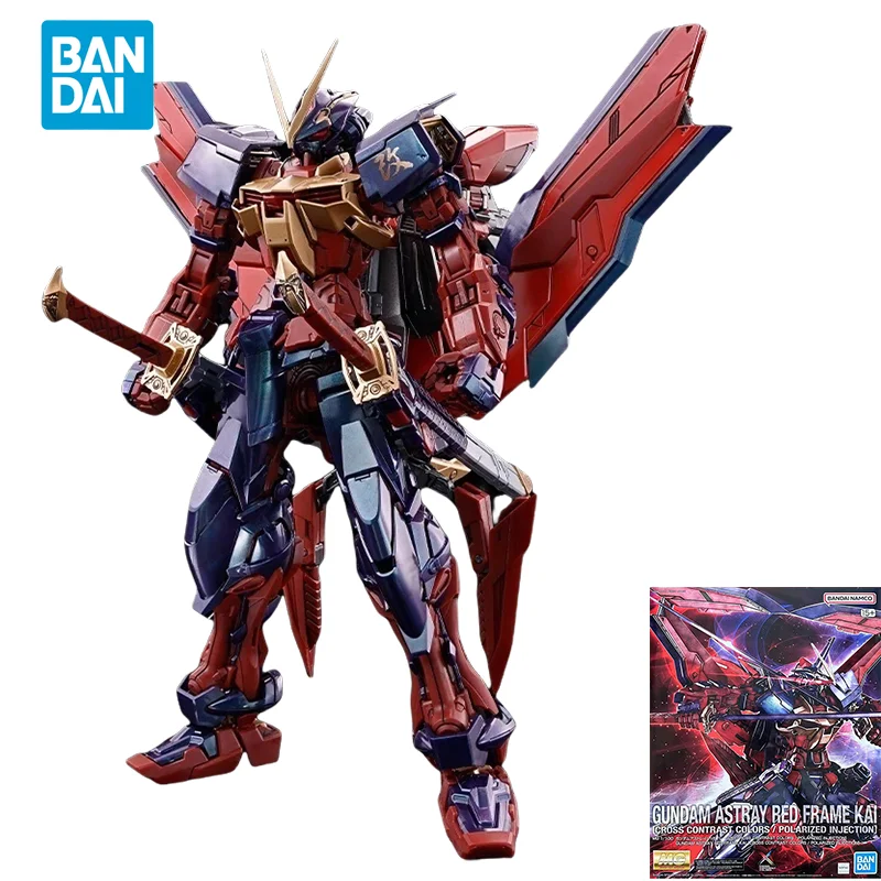 Spot Direct Bandai Original Anime GUNDAM Model MG GUNDAM ASTRAY RED FRAME KAI CROSS CONTRAST COLORS Action Figure Toys for Kids