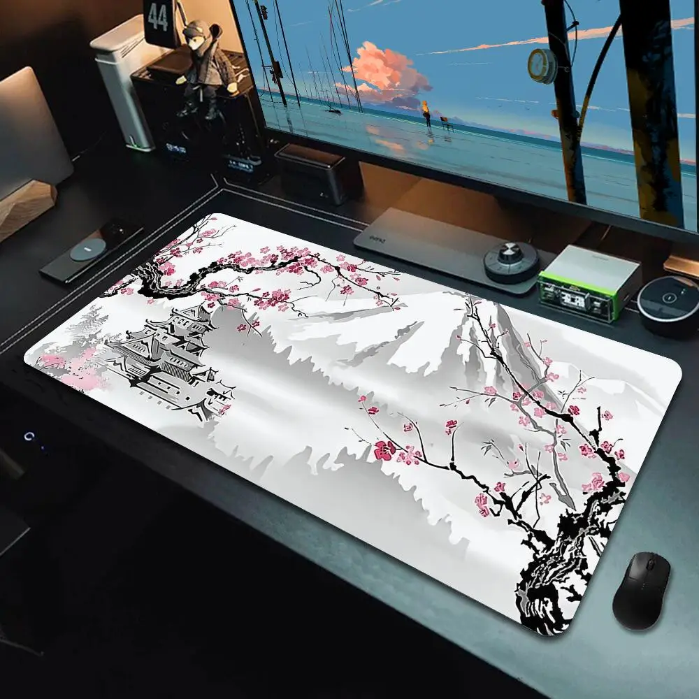 

Sakura Japanese Cherry Blossom Mouse Pad Gaming XL Home New HD Mousepad XXL keyboard pad Non-Slip Office Carpet Laptop Mice Pad