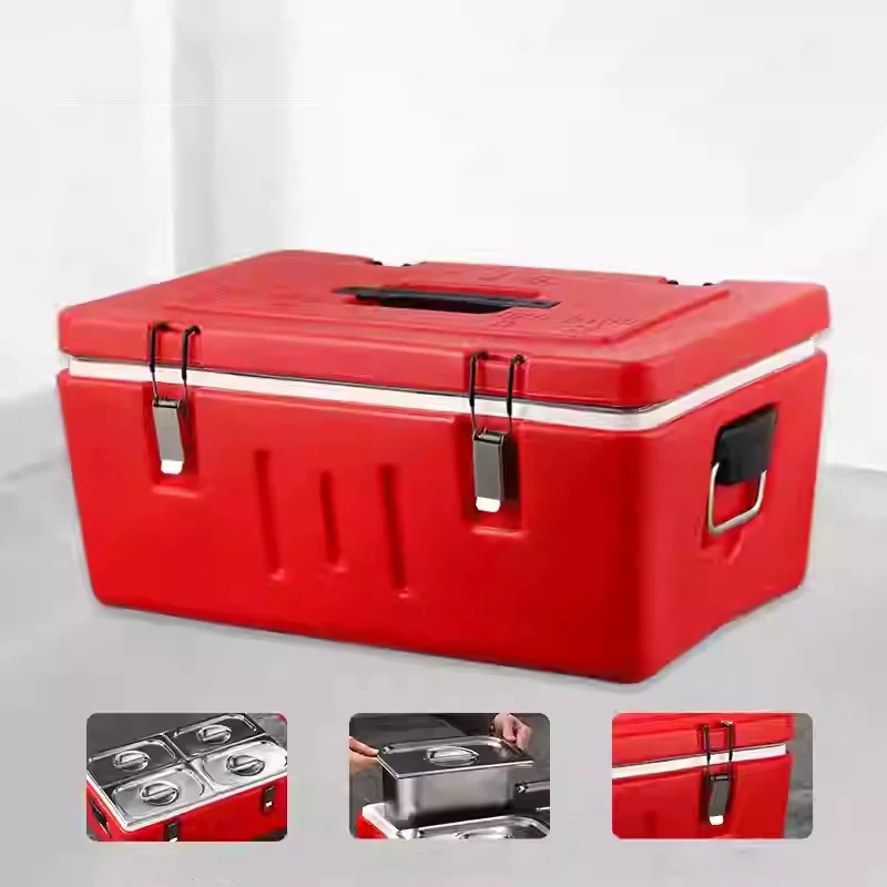 1/2/3/4 خزانات معزولة الغذاء عموم الناقل تكويم المطاعم صندوق ساخن مع مقالي من الفولاذ المقاوم للصدأ جهاز تسخين الطعام لمطعم مقصف