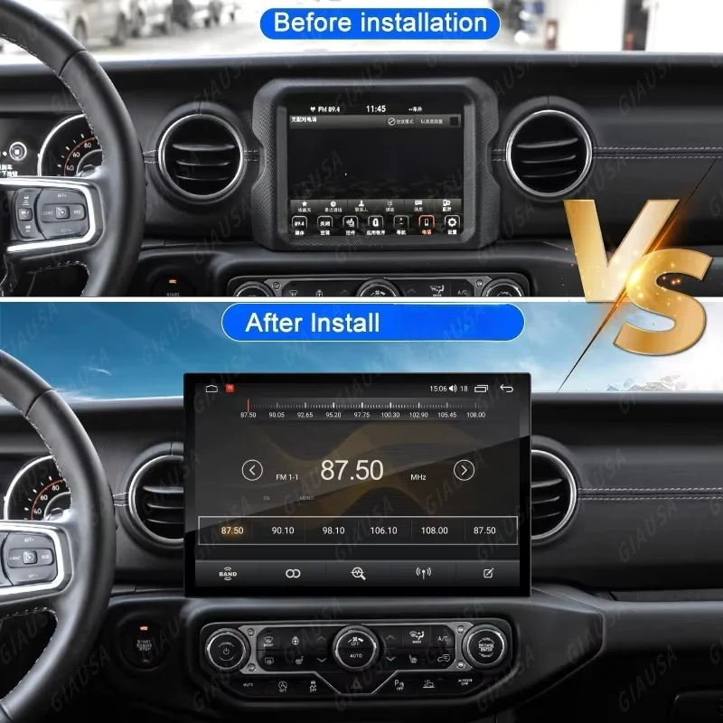 

For Jeep Wrangler JL 2018 2019-2022 11.8 inch Car Radio Multimedia Player GPS Navigation stereo Android 13 Carplay Android Auto