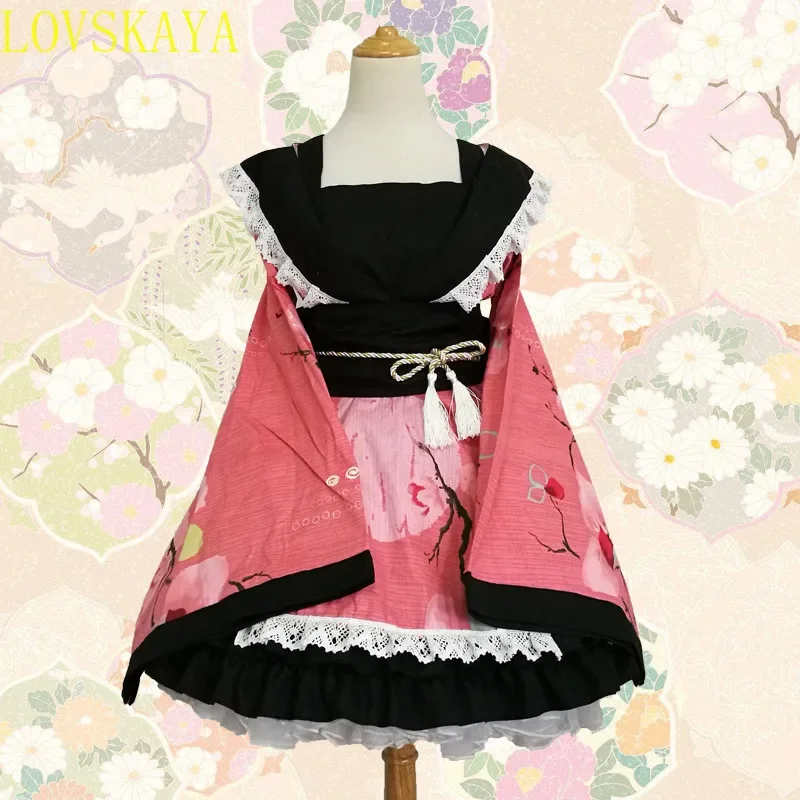 

Women's Sakura Japanese Kimono Cute Dress Festival Party Photography Clothing Formal Clothing Lace Up Skirt