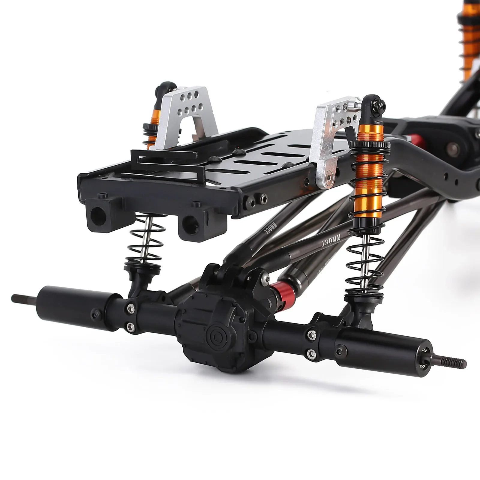 Metal 313mm Wheelbase Chassis Frame with Prefixal Single / 2-Speed Transmission for 1/10 RC Crawler Car Axial SCX10 90046