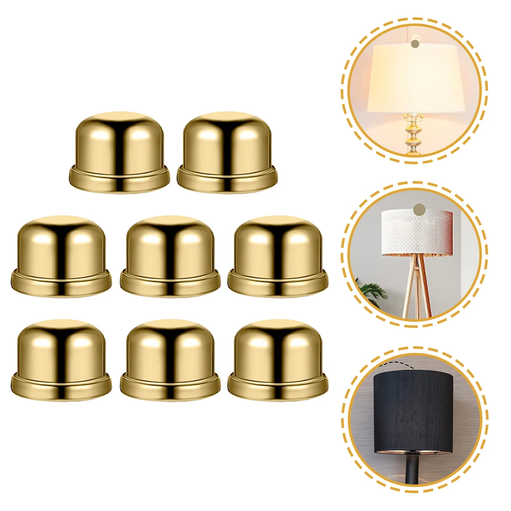 

8pcs Decorative Lamp Finial Caps Solid Light Knob Harp Holder Tapped Shade Nuts Sturdy Durable Easy Install Bedroom Living Room