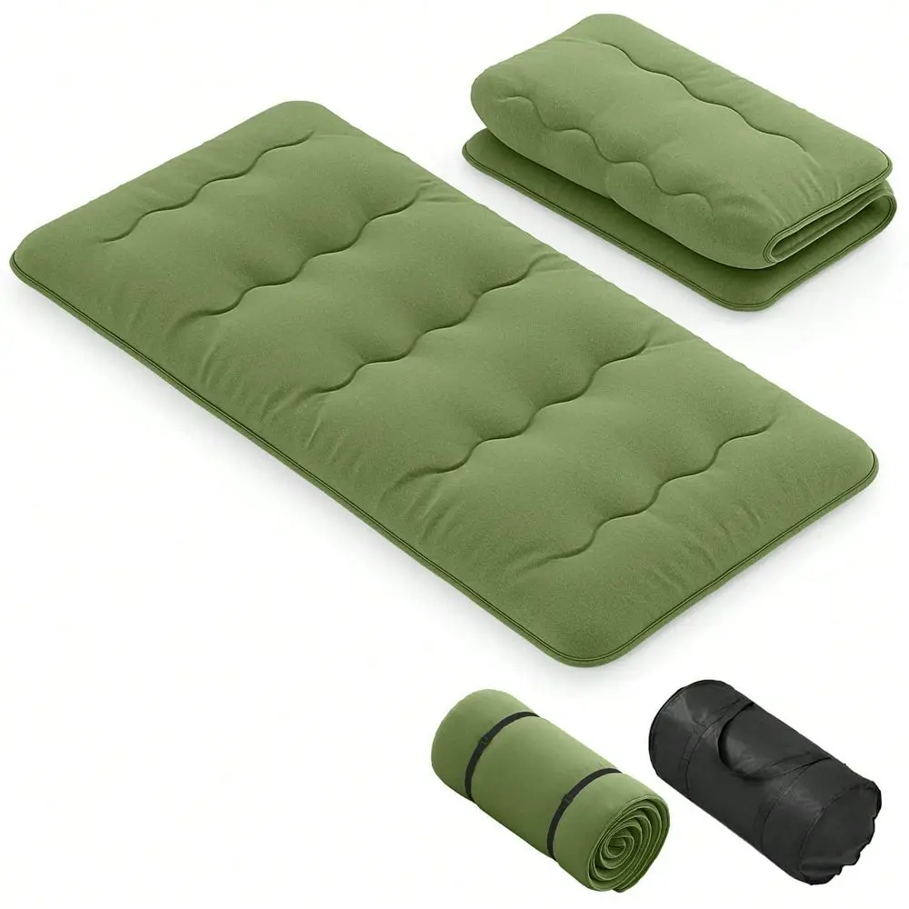 

Twin Queen Full Futon Mattress Japanese Floor Sleeping Pad Washable Cover Carry Bag Black Green Grey