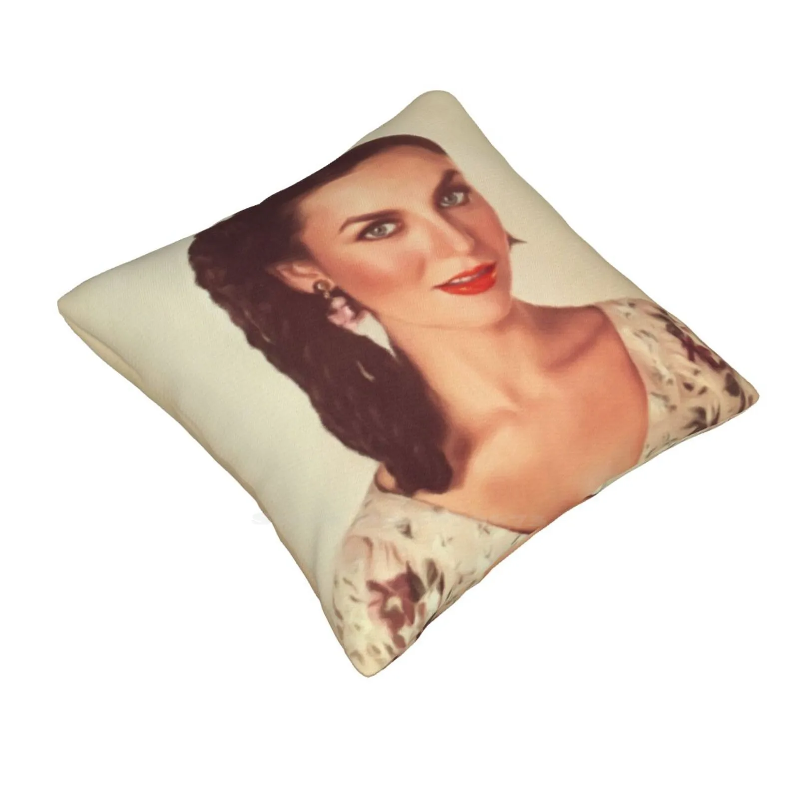 Crystal Gayle , Music Star Throw Cushion Pillow Cover Crystal Gayle Singer Country Jazz Blues Soul Swing Classic Retro Famous