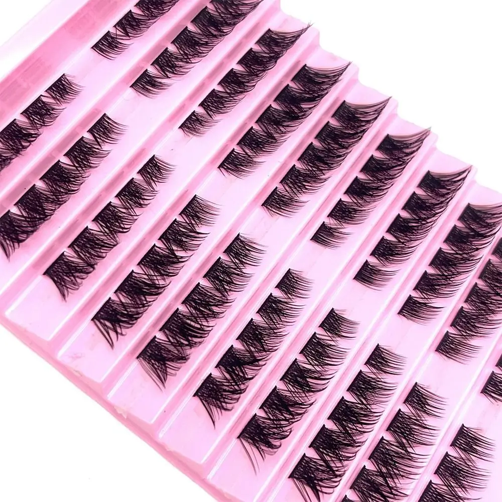 10 rzędów rzęs 3D typu kocie oko, rzęsy w stylu manga, rzęsy lisie, rzęsy do samodzielnego nakładania, puszyste sztuczne rzęsy do samodzielnego nakładania w domu