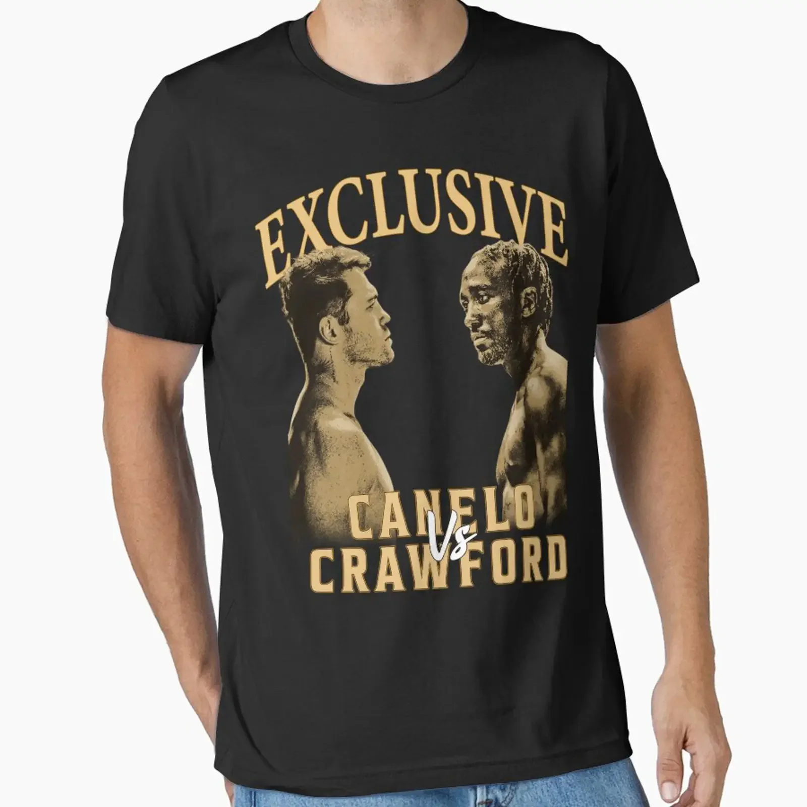 Exclusive Canelo vs Crawford Essential T Shirt vintage Washed Stylish designer clothes Breathable streetwear Comfortable