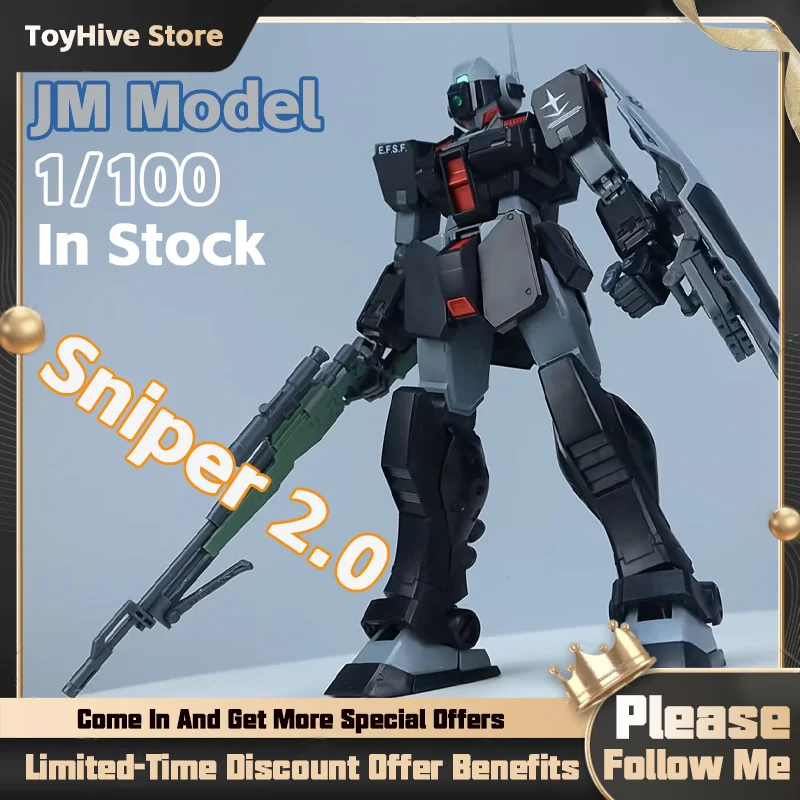 

【In Stock】JM Model JM-02 KO MG GM Sniper 2 Action Figure RGM-7930 Black Death 1/100 Scale Assembly Model Kit Room Decor Gift Toy