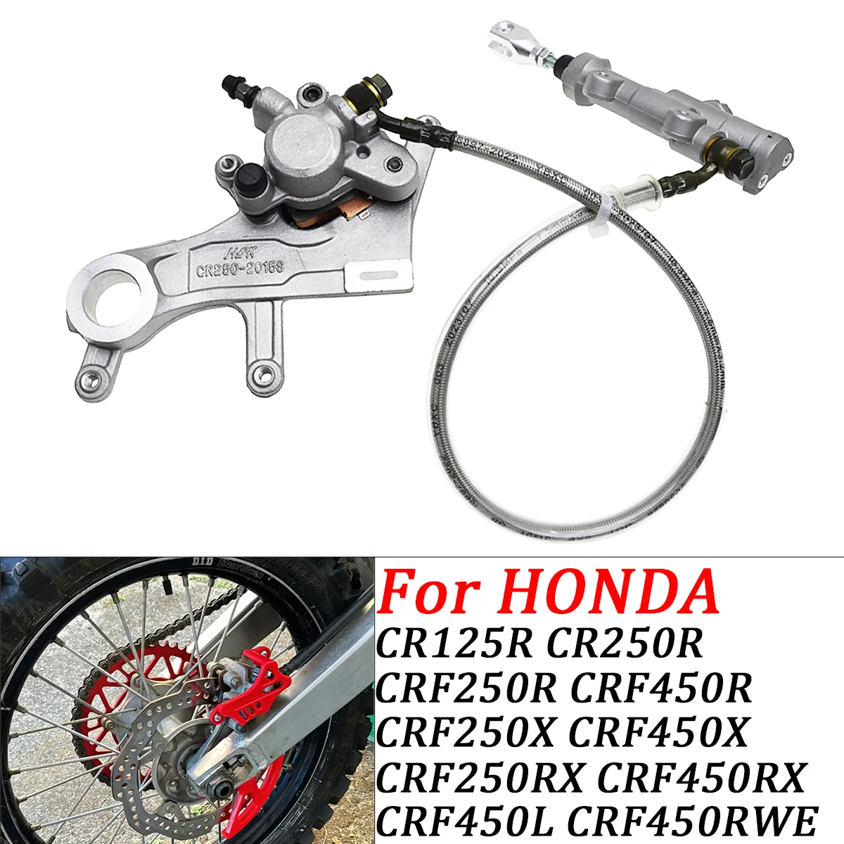 

Motorcycle Rear Brake Caliper For HONDA CR125R 250R CRF250R 450R CRF250X 450X CRF250RX 450RX CRF450L CRF450RWE Dirt Bike