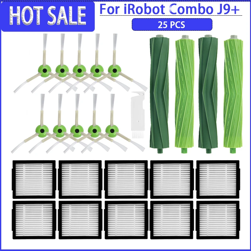 Geschikt voor (iRobot Roomba COMBO J7+ / COMBO J9+ / COMBO 10 Max) Vacuümonderdelen Hoofdrol Zijborstel Hepa Filter Mop Doek Stofzak