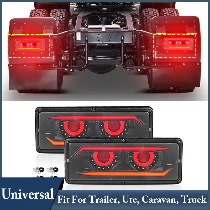 Universelle Rücklichteinheit 2 Stück LED-Bremslichter Blinker Passend für 12V- & 24V-Fahrzeuge Anhänger, Ute, Wohnwagen, LKW