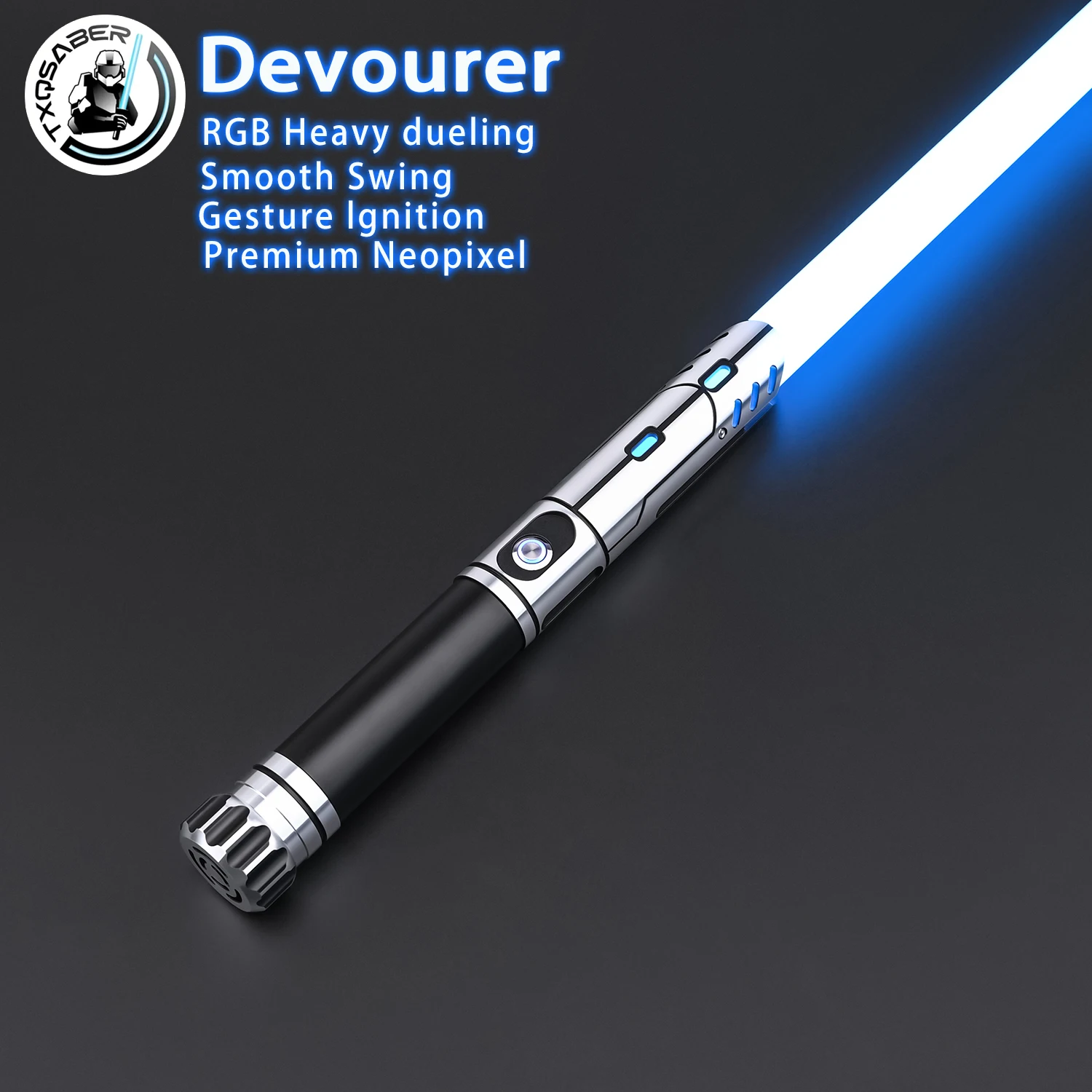 

TXQSABER Devourer Lightsaber RGB SNV4 Proffie2.2 RGB Heavy Dueling Gesture Ignition Bluetooth FOC Force Laser Sword Gifts