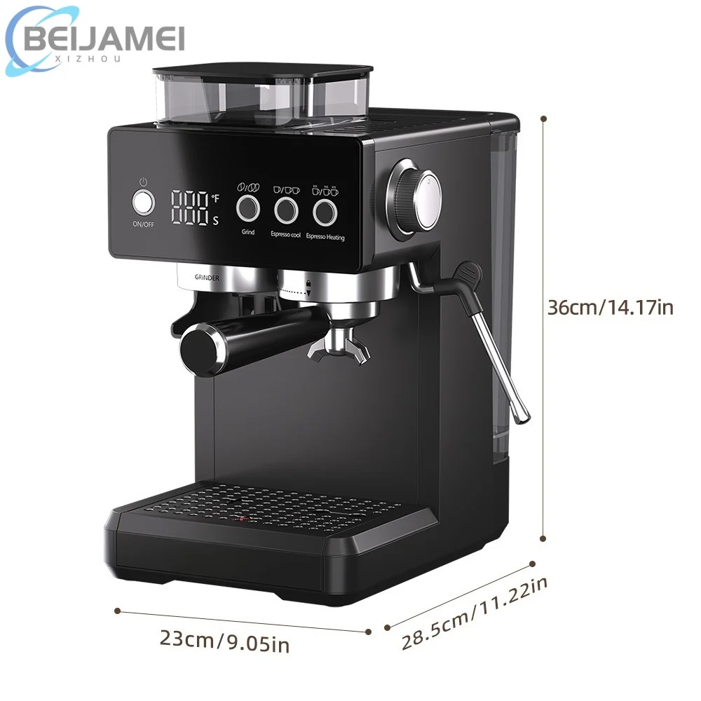 Semi Automatic Temperature Controlled Concentrated Milk Froth Grinding Coffee Machine