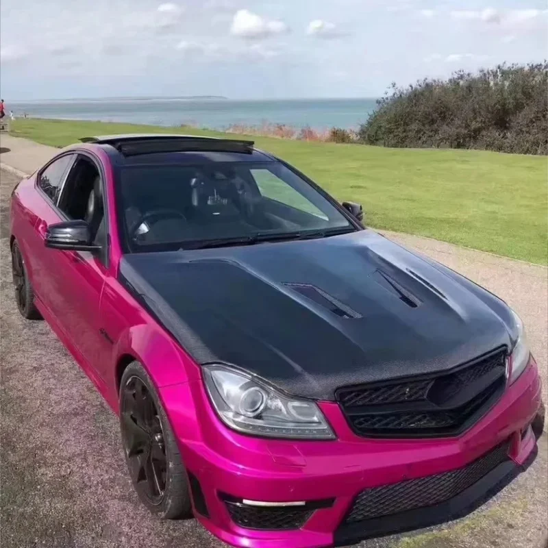 High Quality Full Carbon Fiber Hood Dual Vents Performance Upgrade Engine Cover, Auto Exterior Styling Accessories