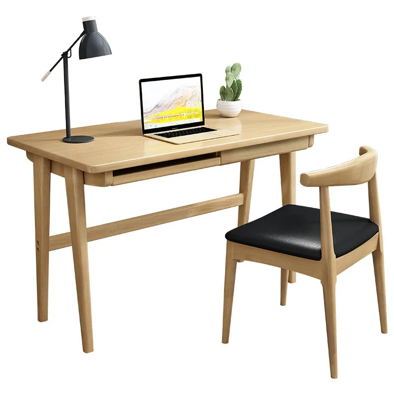 Nordic solid wood computer desks, children's desks, household writing desks, modern and simple log study furniture factory whole