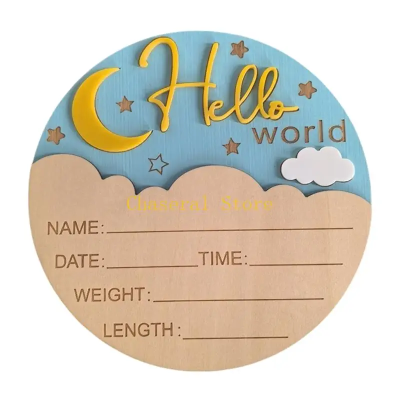 E7CE Newborns Announcement Board for Baby Shower Hospital Souvenir