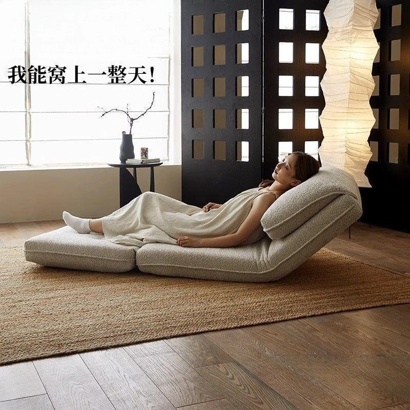 Small apartment living room lunch break foldable lazy bay window single balcony tatami sofa