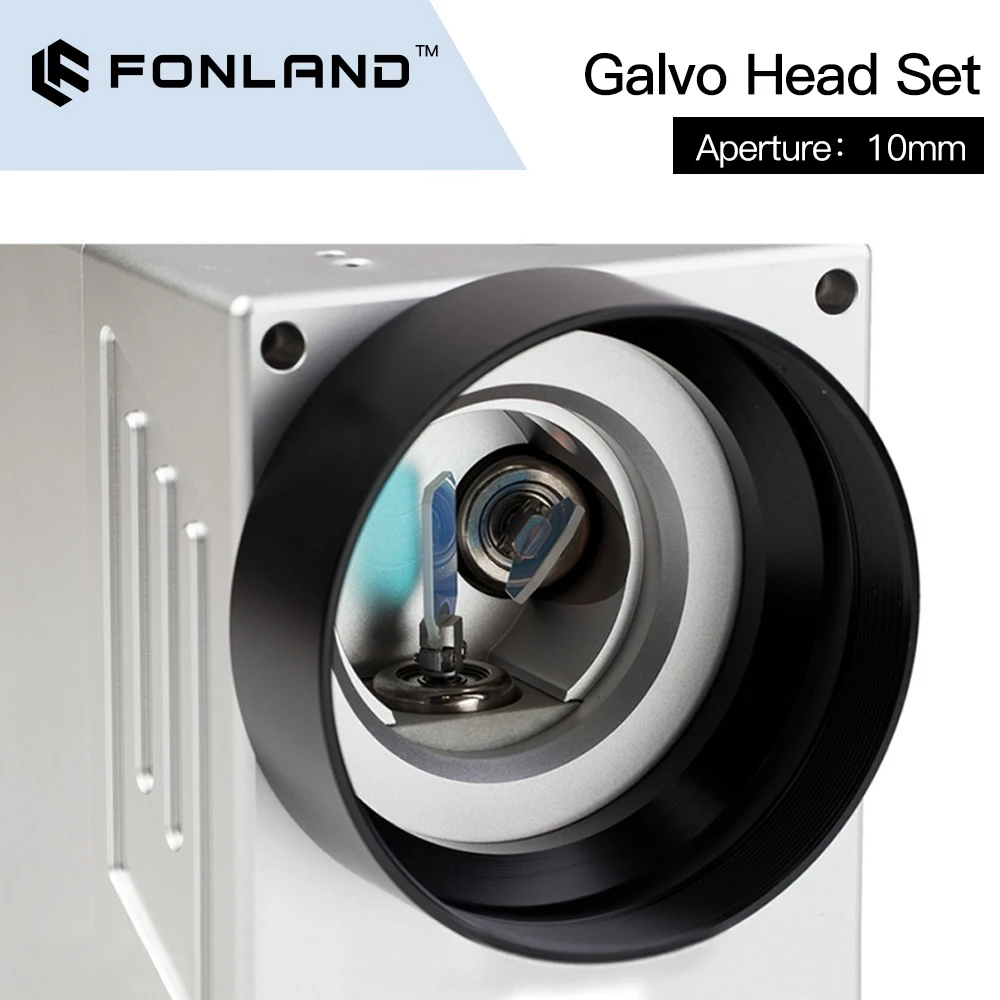 FONLAND RC1001 scansione Laser a fibra Galvo Head Set 10.6um e 1064nm e 355nm 10mm Scanner galvanometro con alimentatore