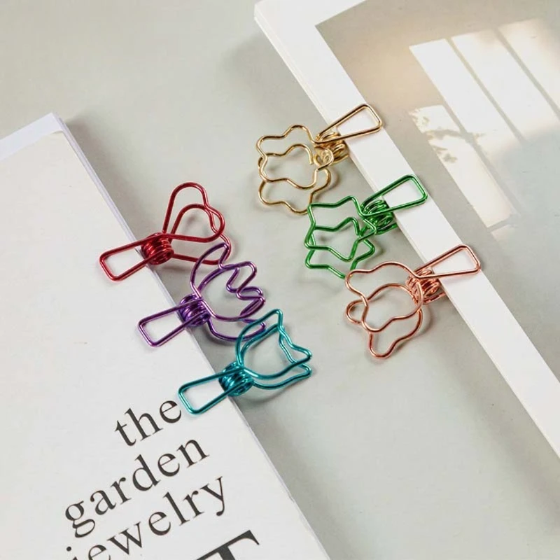 

10 шт., полый зажим специальной формы, металлический зажим для ручного счета, офисная отделка, папка для хранения, креативный стиль, канцелярские принадлежности