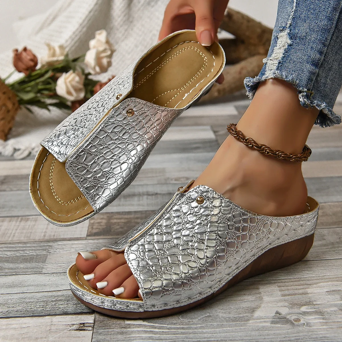 

Zapato cruzado talla plus con plataforma y скорой бока де пье, suela de mujer, роскошные сандалии