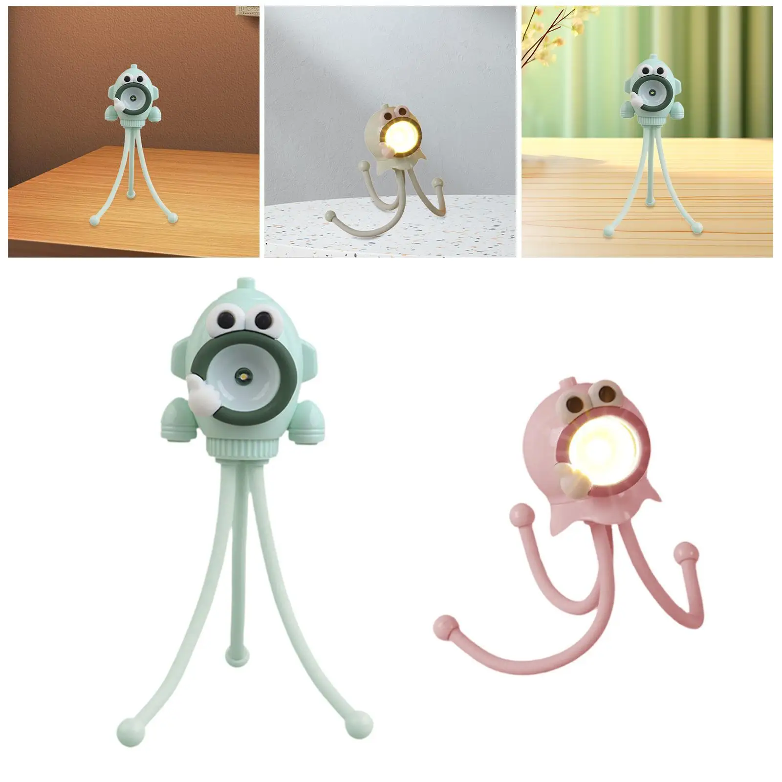 Lampu meja samping tempat tidur, lampu meja bentuk DIY, lampu malam fleksibel untuk rumah asrama lorong pertanian kamar anak-anak ulang tahun