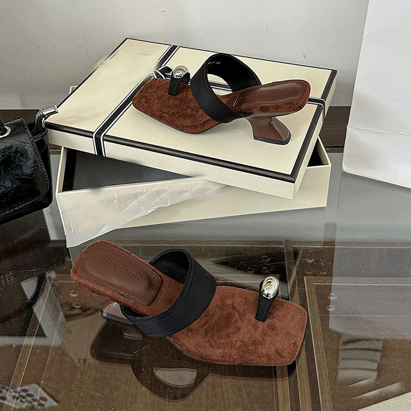 

Модные металлические туфли-лодочки, женская обувь на высоком каблуке, женская обувь с квадратным носком, женские шлепанцы на мелком каблуке, сандалии, шлепанцы, новые