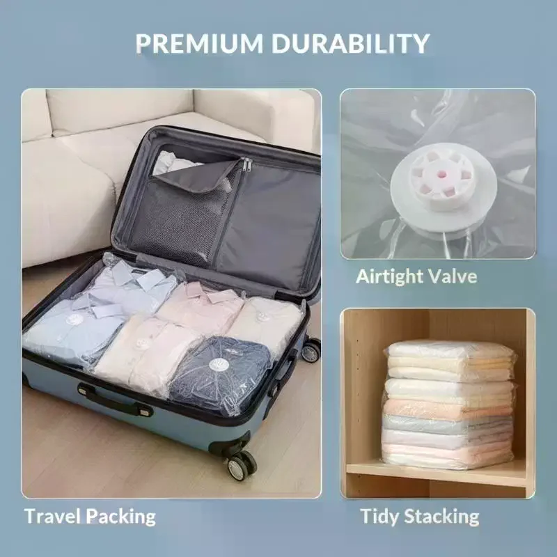 1PC Thickened Vacuum Compression Bag, Transparent Quilt Vacuum Bag , Household Clothing Storage And Sorting Bag , Storage Bag